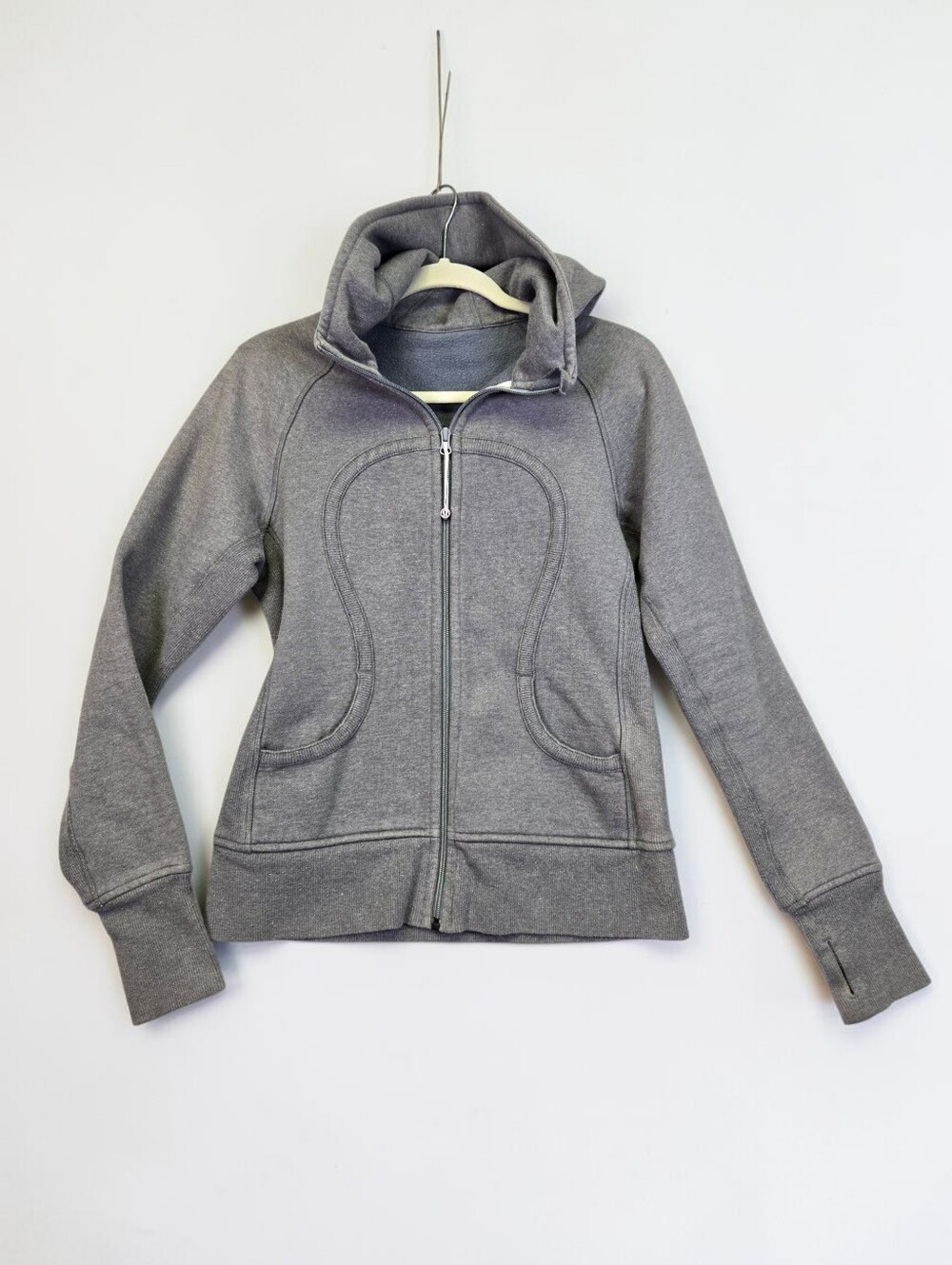 Lululemon Scuba Jacket Full Zip Hoodie Size 8 Grey Sparkle - Picture 2 of 16